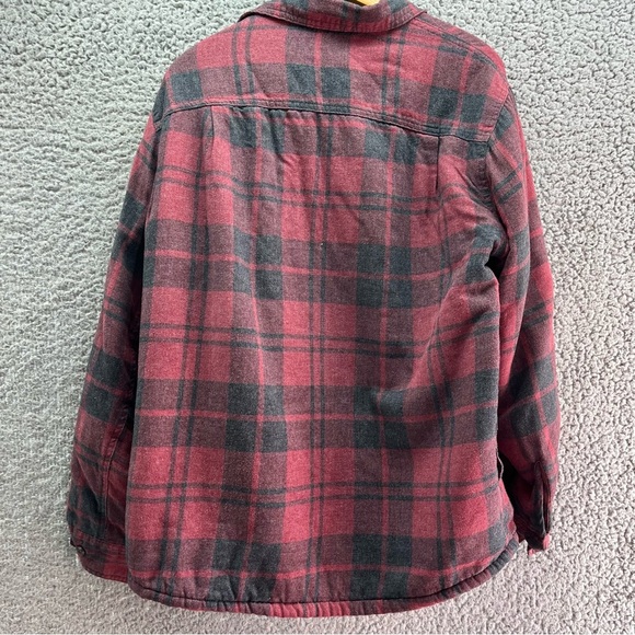 Vtg Wrangler Authentics Red Black Flannel Jacket Outdoor Men Sz Med Outdoor - Picture 6 of 9